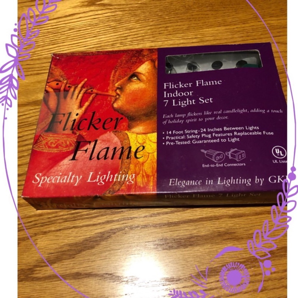On Sale! Flicker Flame Indoor 7 Light Set! Looks like candlelight!